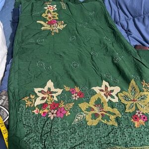 Karma Green Floral Long Sleeve Dress